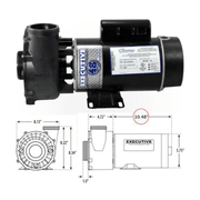 Waterway 3420610 - 1A 1.5 HP Pump 2 Speed 48Y 115V 2" Intake and Discharge – Vita Pool Supply