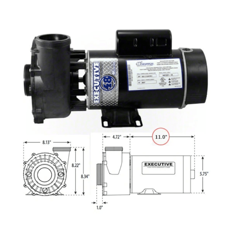 Waterway 3421221 - 1A 3.0 HP Pump 2 Speed 48Y 230V 2" Intake and Discharge – Vita Pool Supply