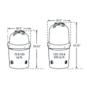 Waterway 522 - 5147 - 3S 1.5HP 100 Sq Ft ClearWater II Cartridge Filter System – Vita Pool Supply