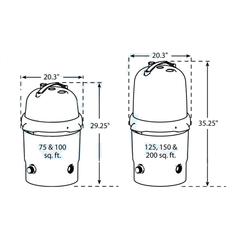 Waterway 522 - 5147 - 3S 1.5HP 100 Sq Ft ClearWater II Cartridge Filter System – Vita Pool Supply