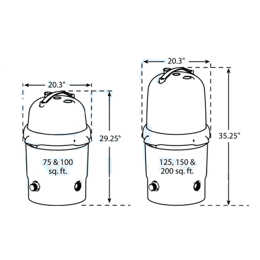 Waterway 522 - 5147 - 3S 1.5HP 100 Sq Ft ClearWater II Cartridge Filter System – Vita Pool Supply