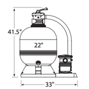 Waterway 522 - 5347 - 3S 1.5HP 22" Carefree Sand Filter System – Vita Pool Supply