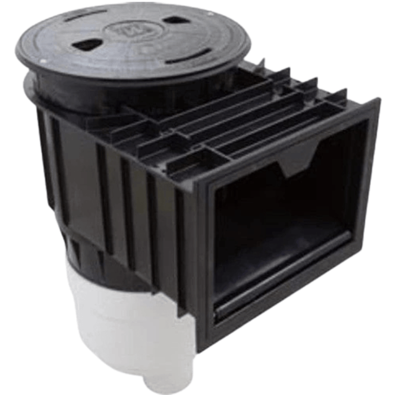 Waterway 540 - 6419 - DKG Renegade Gunite Venturi Skimmer with Round Lid, 2" Socket, Dark Gray – Vita Pool Supply