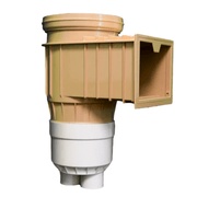 Waterway 540 - 6619 - BEI Renegade Gunite Skimmer, 2 - Port, Round Lid, with Float Valve, Beige – Vita Pool Supply