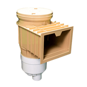 Waterway 540 - 6619 - BEI Renegade Gunite Skimmer, 2 - Port, Round Lid, with Float Valve, Beige – Vita Pool Supply