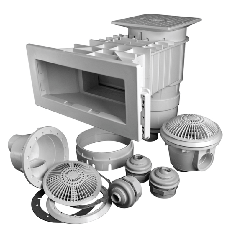 Waterway 545 - 8400 Renegade White In - Ground Skimmer Builder’s Pack 2.5" Spigot / 2" Slip – Vita Pool Supply