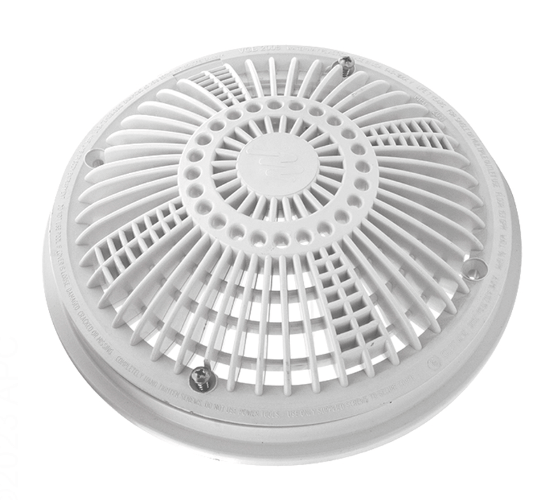 Waterway 640 - 1900 V 10" Round Anti - Vortex AV Cover w/ Frame, White – Vita Pool Supply