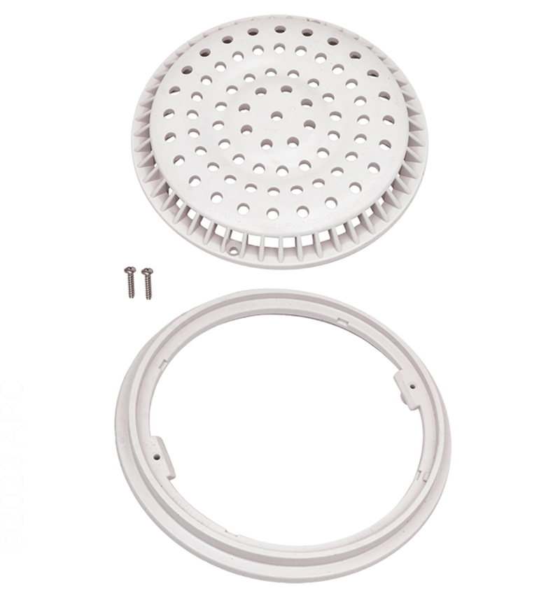Waterway 640 - 2317 V 8" Round Anti - Vortex AV Cover w/ Frame, Gray – Vita Pool Supply