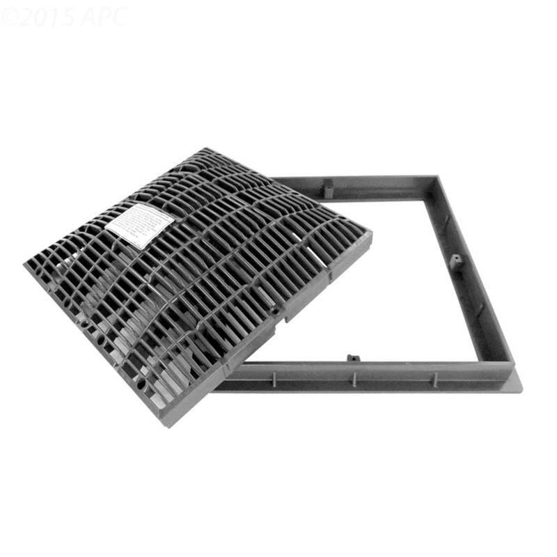 Waterway 640 - 4729 - DKG V 12" X 12" Cover w/ Frame, Dark Gray – Vita Pool Supply