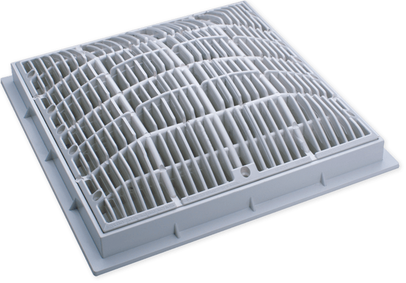 Waterway 640 - 4790 V 9" X 9" Universal Cover, White – Vita Pool Supply