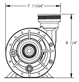 Waterway SD - 10 - 2 - T Hi - Flo II 2 - Speed Above Ground Pump with 3' Twist - Lock Cord, 48 - Frame – Vita Pool Supply