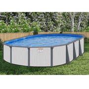 Whitehaven Oval Above - Ground Pool, Skimmer & Liner Included, 52"/54" Wall Height, 7" Resin Top Rails – Vita Pool Supply