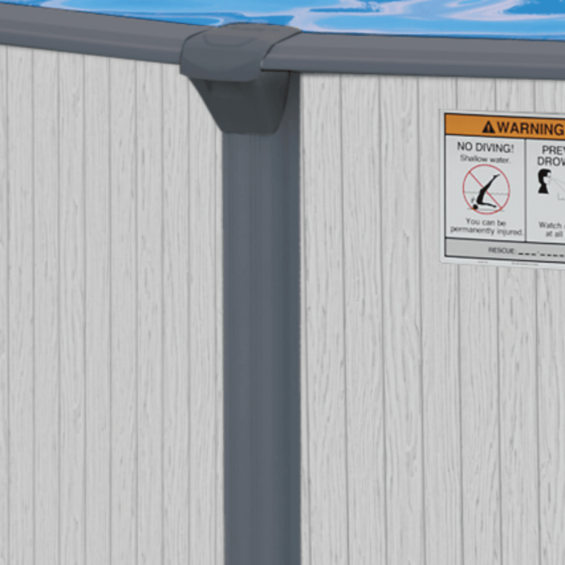 Whitehaven Round Above - Ground Pool, Skimmer & Liner Included, 52"/54" Wall Height, 7" Resin Top Rails – Vita Pool Supply