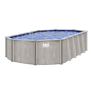 Willow Wood Oval Above - Ground Pool, Skimmer & Liner Included, 52" Wall Height, 8" Resin Top Rails – Vita Pool Supply
